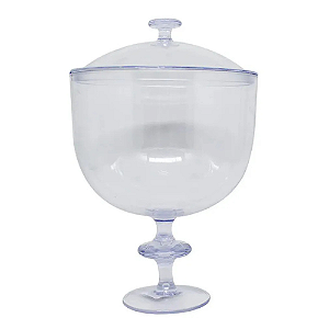Taça Americana Transparente com Tampa 1,25L - Embalagem com 1 UN