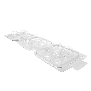 Blister Flip com 12 Cavidades Cristal - Embalagem com 5 UN