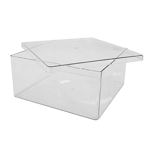 Cake Box Quadrada Transparente - Embalagem Para 2L