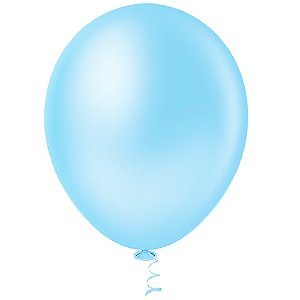 Balão Pic Pic Redondo Liso N° 5 Cor Azul Claro - Embalagem com 50 UN