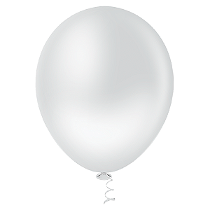 Balão Pic Pic Redondo Liso N° 5 Cor Branco - Embalagem com 50 UN