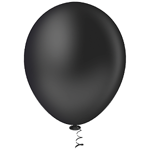Balão Pic Pic Redondo Liso N° 5 Cor Preto - Embalagem com 50 UN