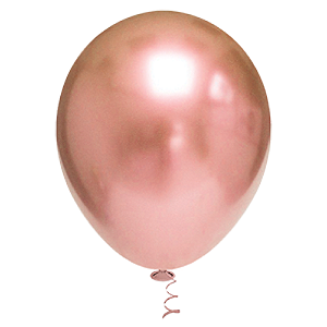 Balão Pic Pic Redondo Platino N° 5 Cor Rosé Gold - Embalagem com 25 UN