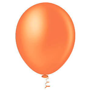 Balão Pic Pic Redondo Liso N°12 Cor Laranja - Embalagem com 25 UN