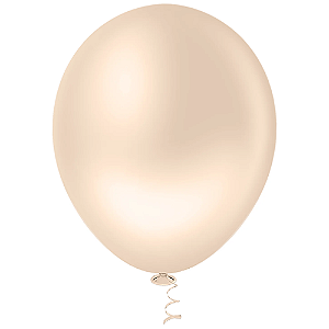 Balão Pic Pic Redondo Liso N° 5 Nude - Embalagem com 50 UN