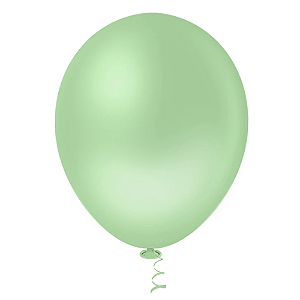 Balão Pic Pic Redondo Liso N°5 Verde Eucalipto - Embalagem com 50 UN