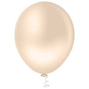 Balão Pic Pic Redondo Liso N°12 Cor Nude - Embalagem com 25 UN