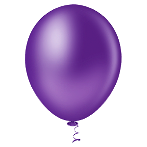 Balão Pic Pic Redondo Liso N°7 Cor Violeta - Embalagem com 50 UN