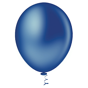 Balão Pic Pic Redondo Liso N°16 Cor Azul Escuro - Embalagem com 12 UN