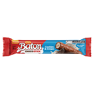 Chocolate Baton Choco Stick Sabor Cookies & Cream - Embalagem com 26G