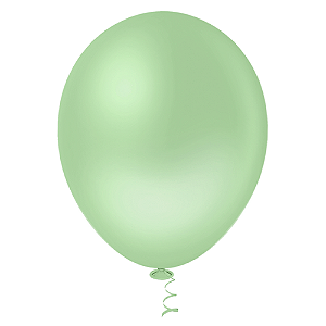 Balão Pic Pic Redondo Liso N°9 Cor Verde Eucalipto - Embalagem com 50 UN