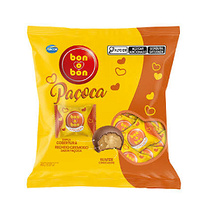 Bombom Arcor Bon o Bon Sabor Paçoca - Embalagem com 450G