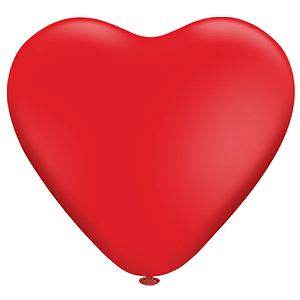 Balão Pic Pic Coração Liso N°6 Cor Vermelho - Embalagem com 50 UN
