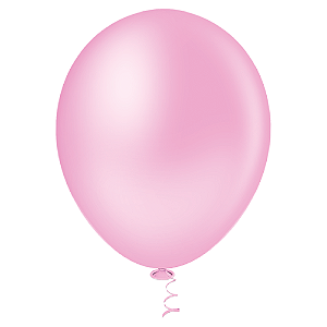 Balão Pic Pic Coração Liso N°5 Cor Rosa Baby - Embalagem com 50 UN