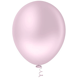 Balão Pic Pic Coração Liso N°5 Cor Rosa Candy - Embalagem com 50 UN