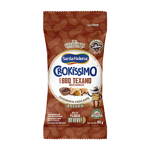 Amendoim Santa Helena Crokíssimo Sabor BBQ Texano - Embalagem com 90G