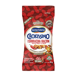Amendoim Santa Helena Crokíssimo Sabor Sriracha Bacon - Embalagem com 90G