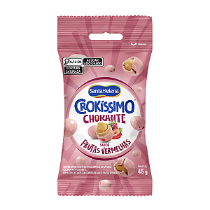 Amendoim Santa Helena Crokíssimo Crokante Sabor Frutas Vermelhas - Embalagem com 45G