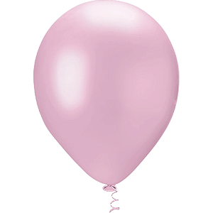 Balão Pic Pic Redondo Liso N°9 Cor Rosa Candy - Embalagem com 50 UN