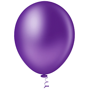 Balão Pic Pic Redondo Liso N°5 Cor Violeta - Embalagem com 50 UN