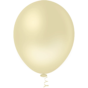 Balão Pic Pic Redondo Liso N°9 Cor Amarelo Candy - Embalagem com 50 UN