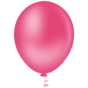 Balão Pic Pic Redondo Liso N°9 Cor Pink - Embalagem com 50 UN
