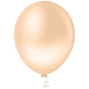 Balão Pic Pic Redondo Liso N°9 Cor Bege - Embalagem com 50 UN