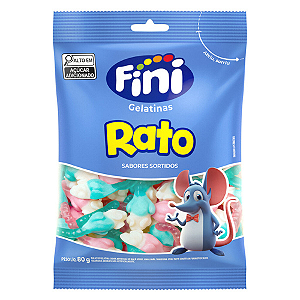Gelatinas Fini Ratos Sortidos - Embalagem com 80G