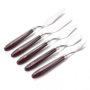 Kit Espátulas Inox Para Pinturas - Embalagem com 5 Peças
