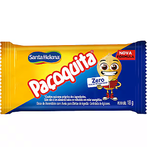 Paçoca Quadrada Santa Helena Paçoquita Zero Açúcar - Embalagem com 18G