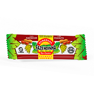 Bananada Fazendinha Tipo Caseira com Amendoim - Embalagem com 30G