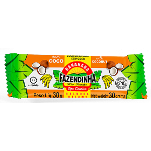 Bananada Fazendinha Tipo Caseira com Coco - Embalagem com 30G