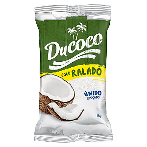 Coco Ralado Ducoco Úmido Adoçado - Embalagem com 1KG