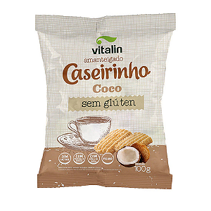 Biscoito Amanteigado Vitalin Caseirinho Sabor Coco - Embalagem com 100G