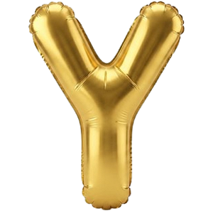 Balão Metalizado Dourado Letra Y Tam 32'' - Embalagem com 1 UN