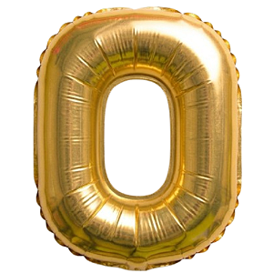 Balão Metalizado Dourado Letra O Tam 32'' - Embalagem com 1 UN
