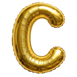 Balão Metalizado Dourado Letra C Tam 32'' - Embalagem com 1 UN