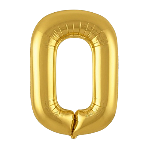 Balão Metalizado Dourado Letra O Tam 16'' - Embalagem com 1 UN