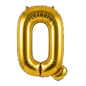 Balão Metalizado Dourado Letra Q Tam 16'' - Embalagem com 1 UN
