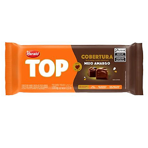 Cobertura Barra Top Harald Sabor Chocolate Meio Amargo - Embalagem com 1,01KG