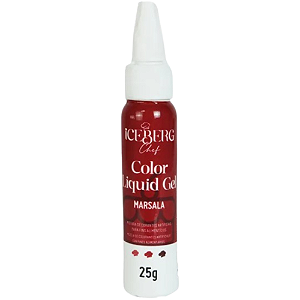 Corante Liquid Gel Iceberg Marsala - Embalagem com 25G