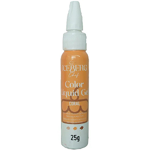 Corante Liquid Gel Iceberg Coral - Embalagem com 25G