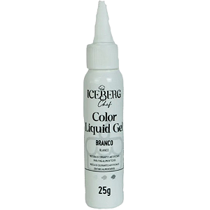 Corante Liquid Gel Iceberg Branco - Embalagem com 25G