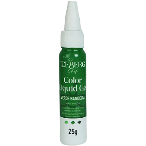 Corante Liquid Gel Iceberg Verde Bandeira - Embalagem com 25G