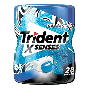 Chiclete Trident X Senses Sabor Hortelã - Embalagem com 54G
