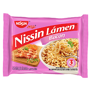 Macarrão Instantâneo Nissin Sabor Bacon - Embalagem com 85G