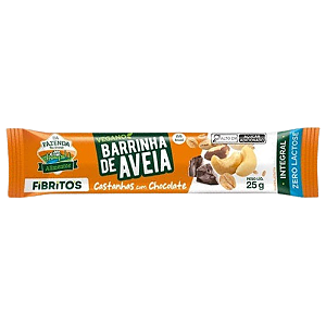 Barra Fibritos Vegana Aveia com Castanhas e Chocolate - Embalagem com 25G