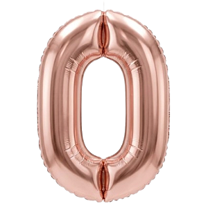 Balão Metalizado Rosé N°0 Tam 32'' - Embalagem com 1 UN
