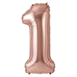 Balão Metalizado Rosé N°1 Tam 32'' - Embalagem com 1 UN