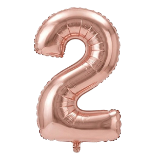 Balão Metalizado Rosé N°2 Tam 32'' - Embalagem com 1 UN